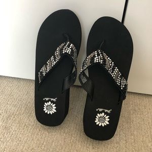 Black summer sandals